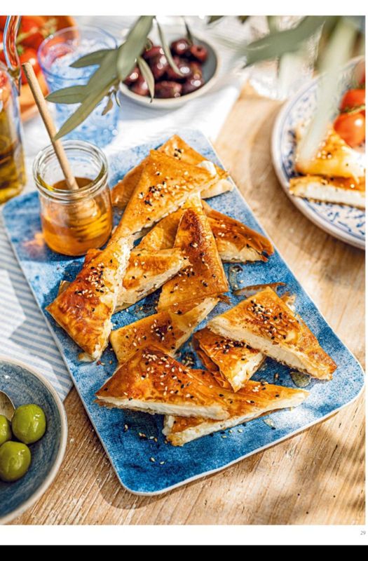 Crisp feta parcels with hot honey