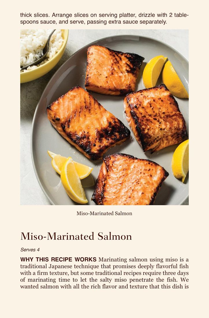 Cookbook page: Miso-Marinated Salmon