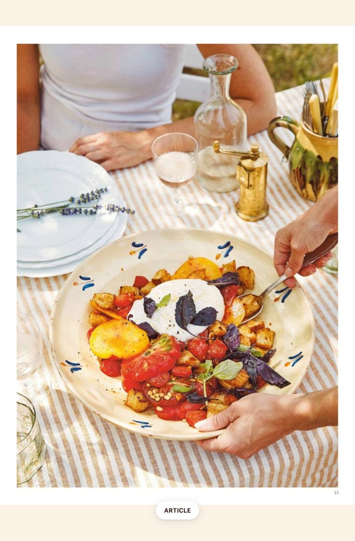 Warm tomato salad